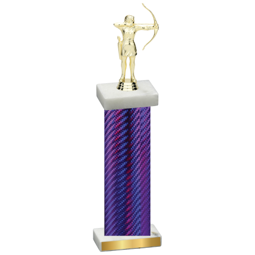 Single Purple Carbon Fiber Archery Trophy