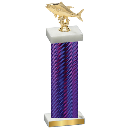 Single Purple Carbon Fiber Fishing Trophy