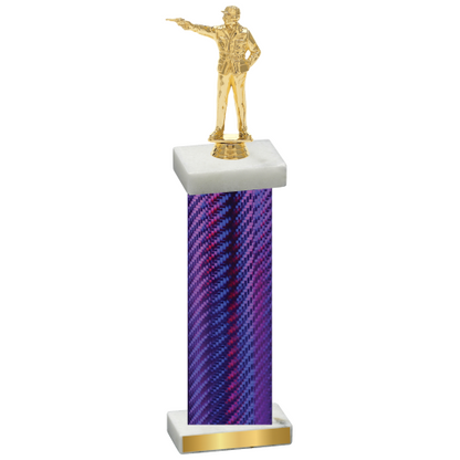 Single Purple Carbon Fiber Shooter Trophy