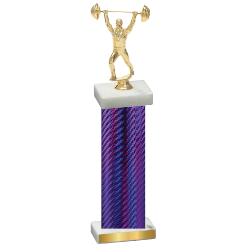 Single Purple Carbon Fiber Weights Trophy