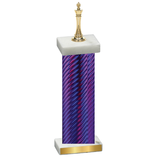 Single Purple Carbon Fiber Chess Trophy