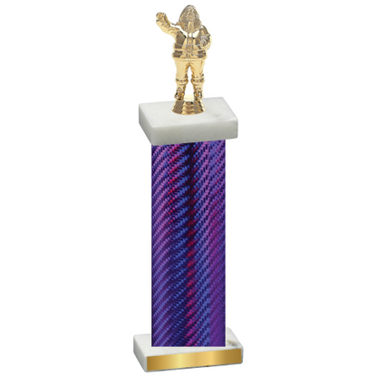 Single Purple Carbon Fiber Holiday Trophy