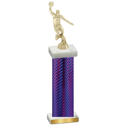 Single Purple Carbon Fiber Basketball Trophy