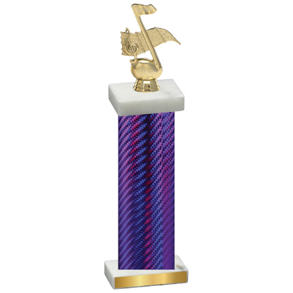 Single Purple Carbon Fiber Music Trophy