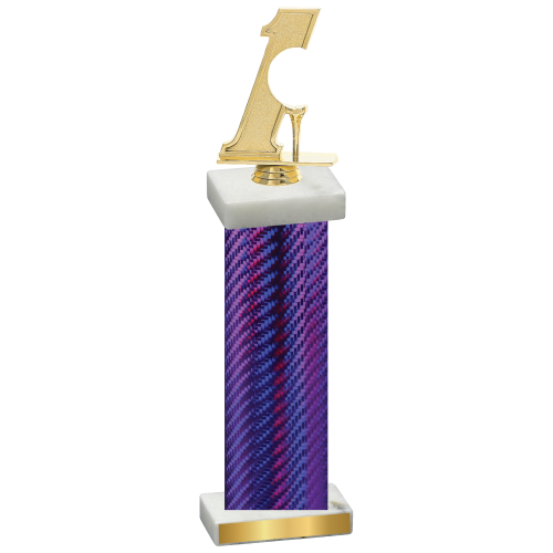 Single Purple Carbon Fiber Golf Trophy