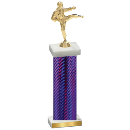 Single Purple Carbon Fiber Karate Trophy