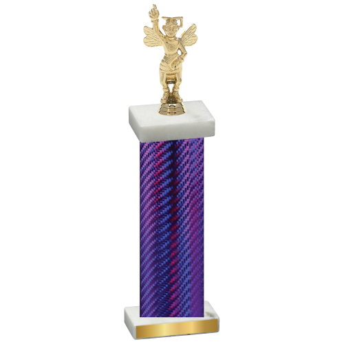 Single Purple Carbon Fiber Academics Trophy