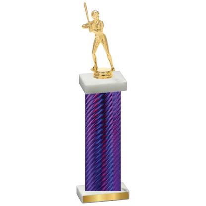 Single Purple Carbon Fiber Softball Trophy