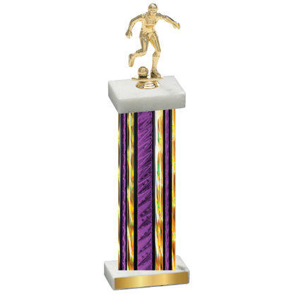 Single Purple Glacier Soccer Trophy