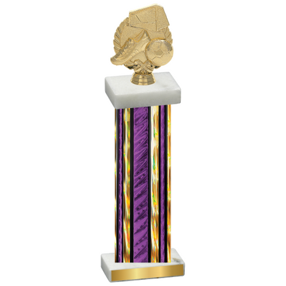 Single Purple Glacier Soccer Trophy