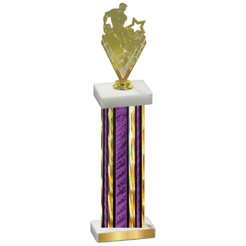 Single Purple Glacier Rugby Trophy