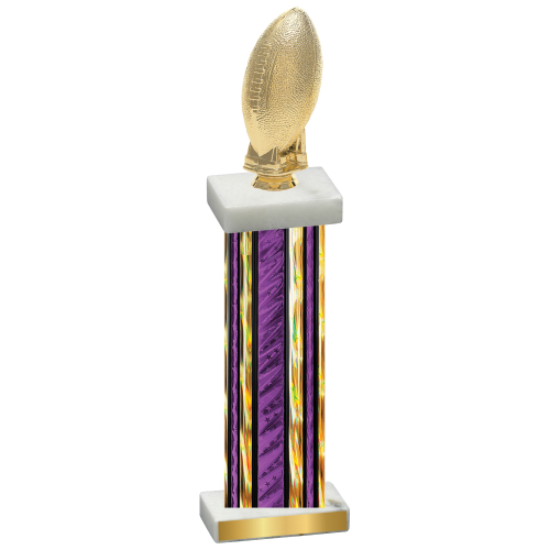 Single Purple Glacier Football Trophy