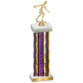 Single Purple Glacier Bowling Trophy