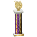 Single Purple Glacier Bowling Trophy