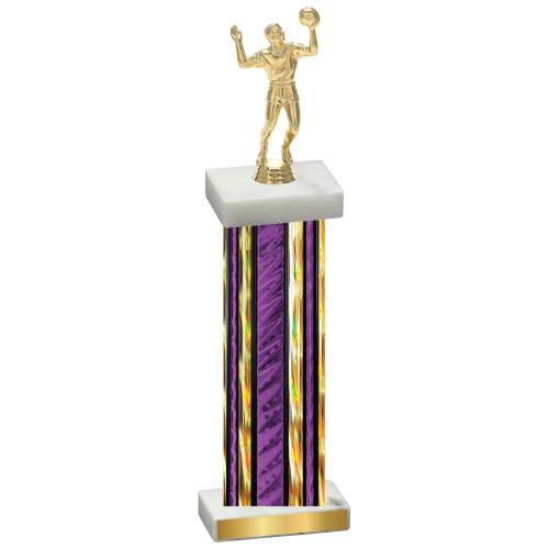 Single Purple Glacier Volleyball Trophy