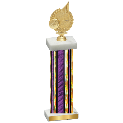 Single Purple Glacier Volleyball Trophy