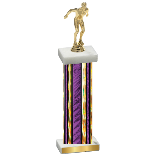 Single Purple Glacier Swimming Trophy