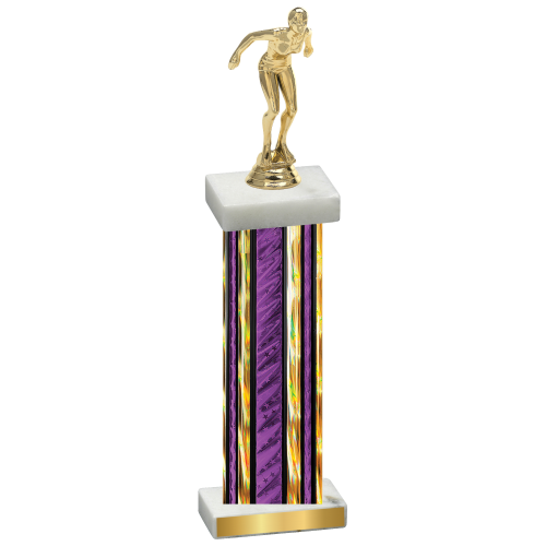 Single Purple Glacier Tennis Trophy