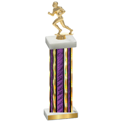 Single Purple Glacier Football Trophy