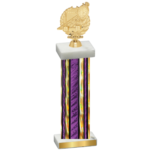 Single Purple Glacier Swimming Trophy