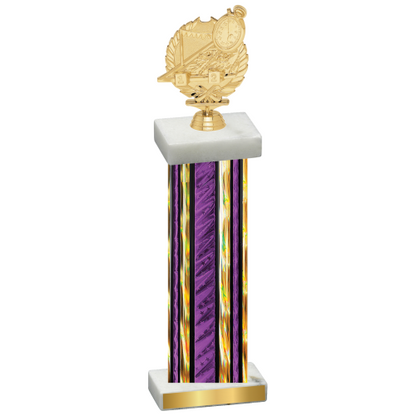 Single Purple Glacier Swimming Trophy