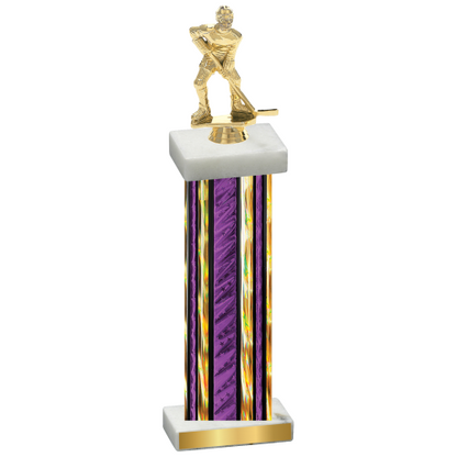 Single Purple Glacier Hockey Trophy