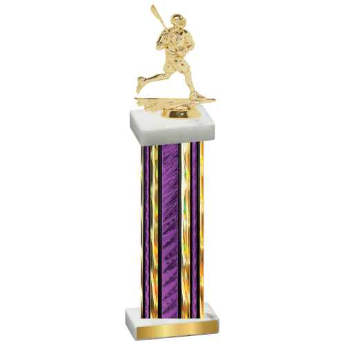 Single Purple Glacier Lacrosse Trophy