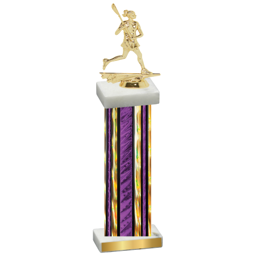 Single Purple Glacier Lacrosse Trophy