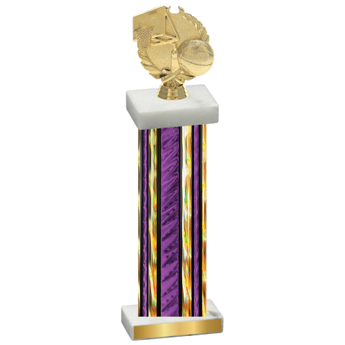 Single Purple Glacier Basketball Trophy