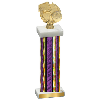 Single Purple Glacier Basketball Trophy