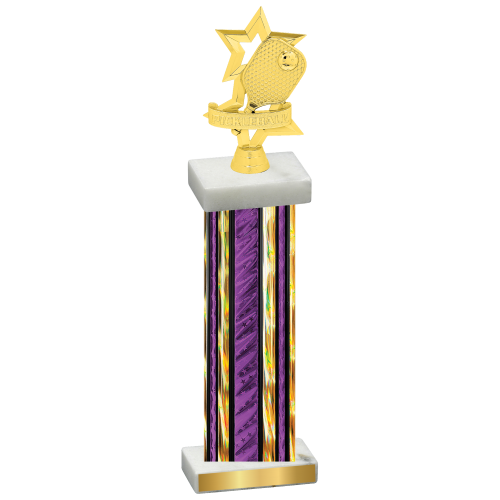 Single Purple Glacier Pickleball Trophy