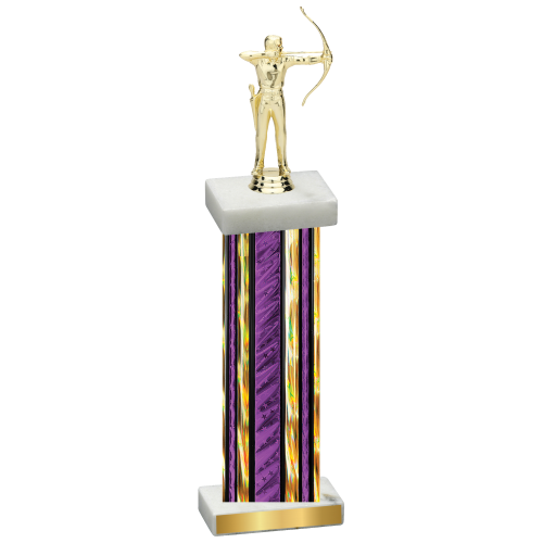 Single Purple Glacier Archery Trophy