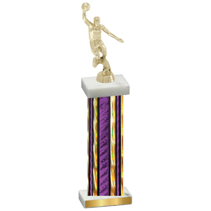 Single Purple Glacier Basketball Trophy