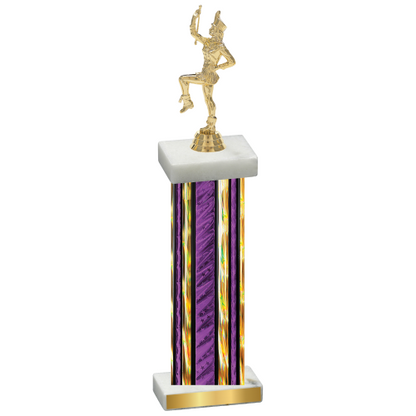 Single Purple Glacier Majorette Trophy