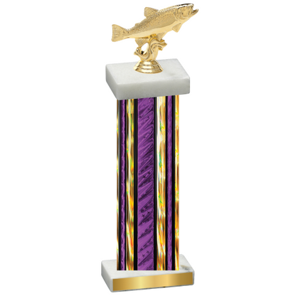 Single Purple Glacier Fishing Trophy