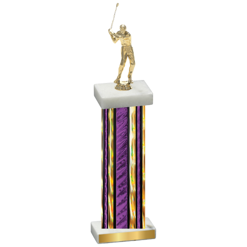 Single Purple Glacier Golf Trophy
