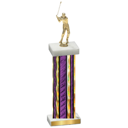 Single Purple Glacier Golf Trophy