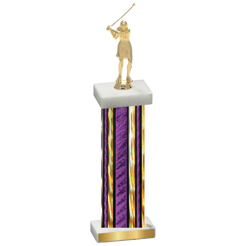 Single Purple Glacier Golf Trophy