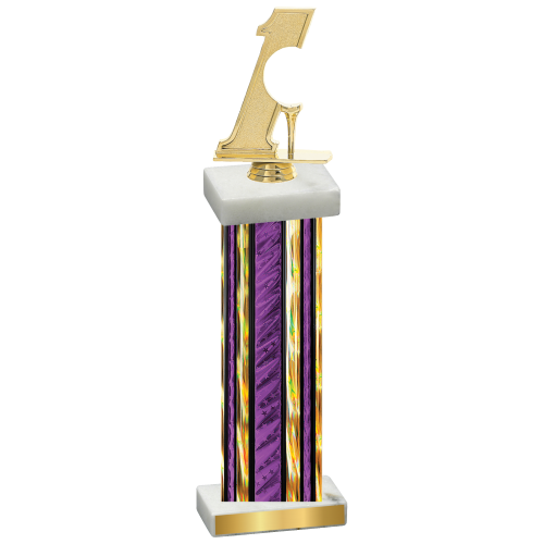 Single Purple Glacier Golf Trophy