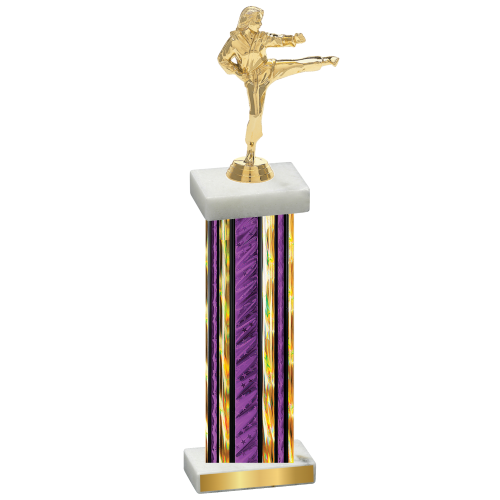 Single Purple Glacier Karate Trophy