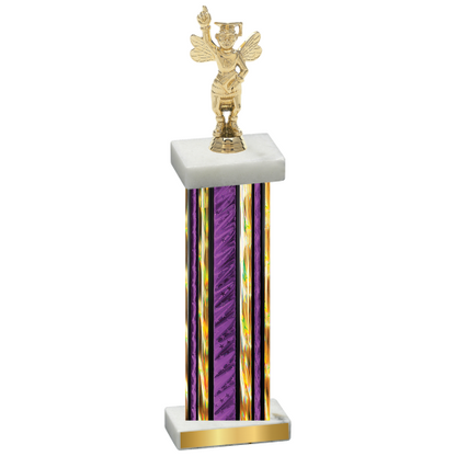 Single Purple Glacier Academics Trophy