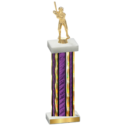 Single Purple Glacier Baseball Trophy