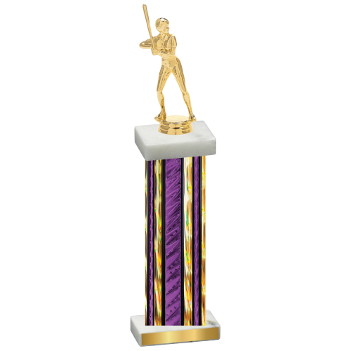 Single Purple Glacier Softball Trophy