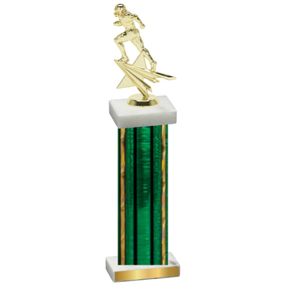 Single Green Glacier Football Trophy