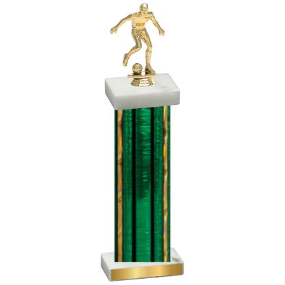 Single Green Glacier Soccer Trophy