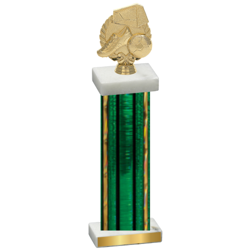 Single Green Glacier Soccer Trophy