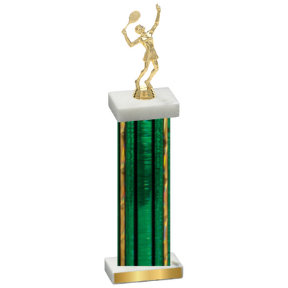 Single Green Glacier Tennis Trophy