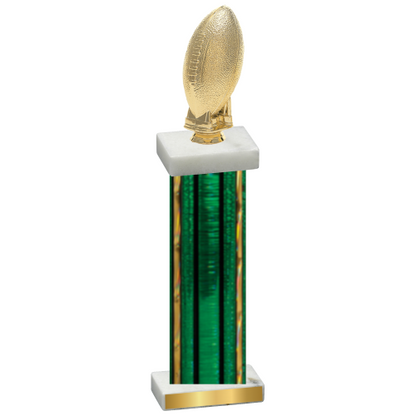 Single Green Glacier Football Trophy