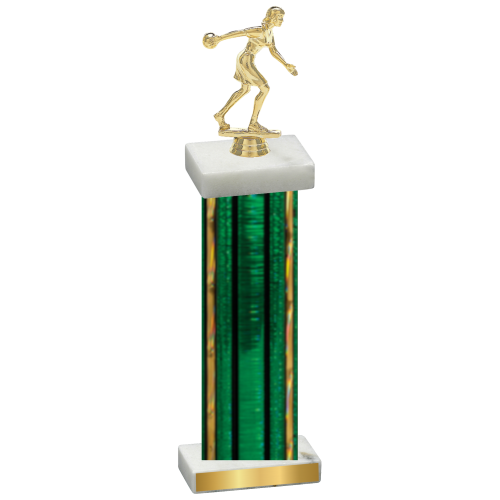 Single Green Glacier Bowling Trophy