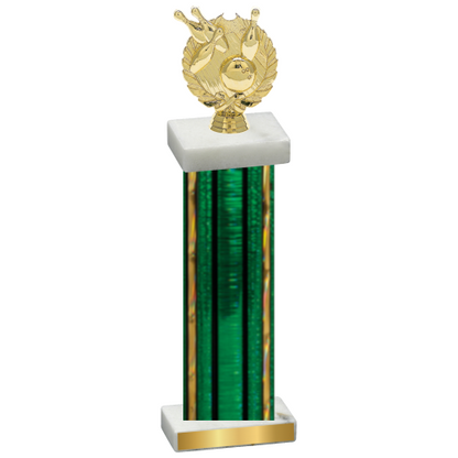 Single Green Glacier Bowling Trophy